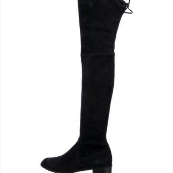 Stuart Weitzman Tieland Lowland Thigh High Boots, Black, 7 - Picture 1 of 6